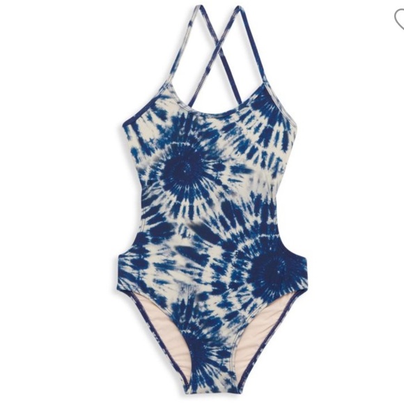 NEW PQ SWIM Little Girl's Ayah Tie Dye One Piece Swimsuit - Picture 1 of 7